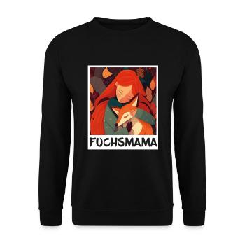 Fox Fox Mama Fox Love Nature Forest Girl - Unisex Sweatshirt - black - Front - Alina (178cm) & Michal (187cm)
