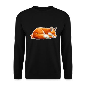 Fix und Foxi Fuchs Spruch Schlafshirt Kuscheln - Unisex Pullover - Schwarz - Vorne - Alina (178cm) & Michal (187cm)