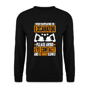 Excavator Driver Excavator Operator Heavy Equipment Operator - Unisex Sweatshirt - black - Front - Alina (178cm) & Michal (187cm)