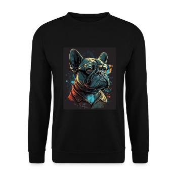 Lunettes de soleil French Bulldog Frenchie Dog - Sweat-shirt Unisexe - noir - Devant - Alina (178cm) & Michal (187cm)