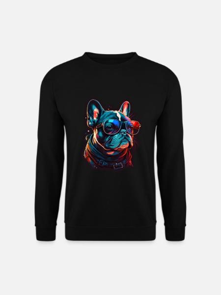 Lunettes de soleil French Bulldog Frenchie Dog - Sweat-shirt Unisexe - noir