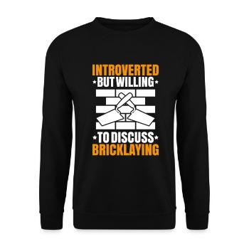 Master Masonry Masonry Bricklayer Mason - Unisex Sweatshirt - black - Front - Alina (178cm) & Michal (187cm)