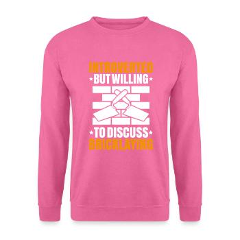 Master Masonry Masonry Bricklayer Mason - Unisex Sweatshirt - pink - Front