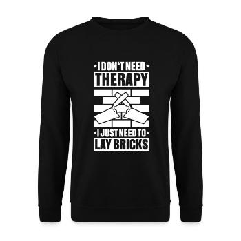 Master Masonry Masonry Bricklayer Mason - Unisex Sweatshirt - black - Front - Alina (178cm) & Michal (187cm)