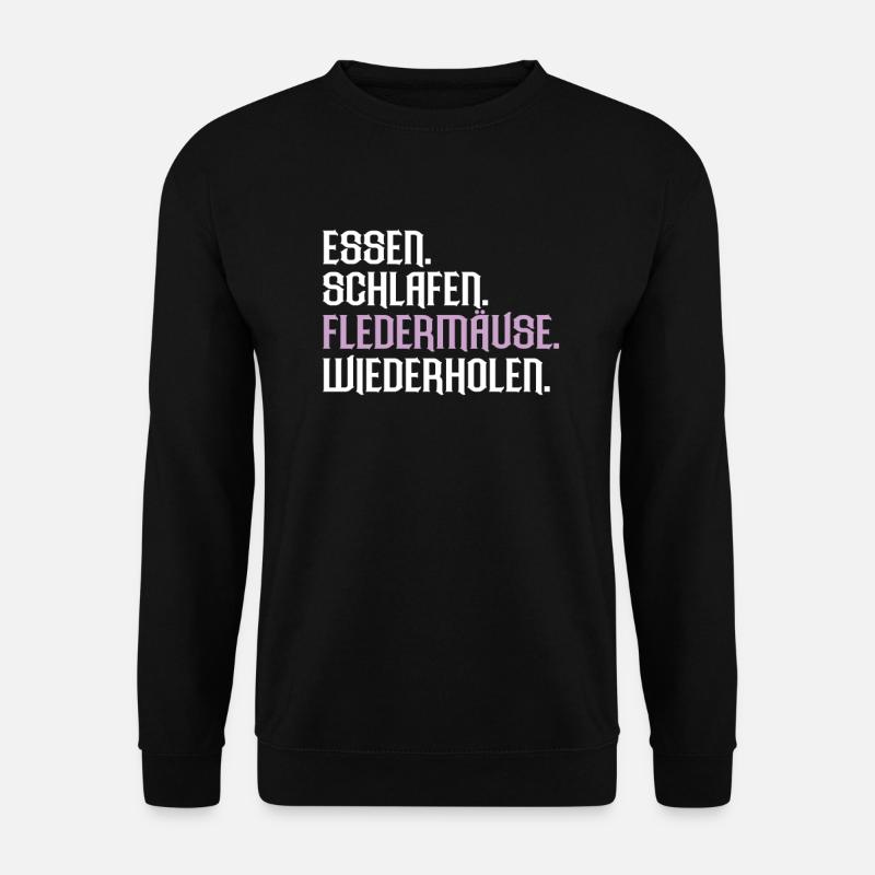 Fledermaus Fledermäuse Bat Bats Fledertier - Unisex Pullover - Schwarz