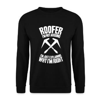 Roofer Roofing Roofing Roofing Roofers Roofing - Unisex Sweatshirt - black - Front - Alina (178cm) & Michal (187cm)