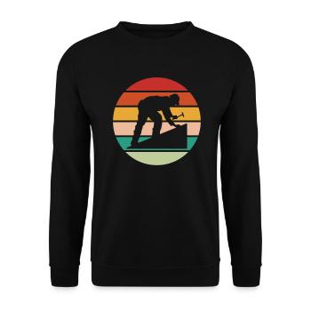 Roofer Roofing Roofing Roofing Roofers Roofing - Unisex Sweatshirt - black - Front - Alina (178cm) & Michal (187cm)