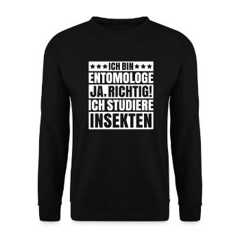 Entomologe Entomologie Insektenkunde Insekten - Unisex Pullover - Schwarz - Vorne - Alina (178cm) & Michal (187cm)