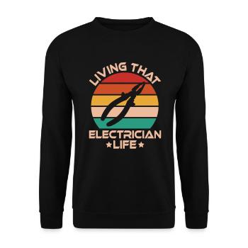 Électricien électronique Électricien monteur de lignes - Sweat-shirt Unisexe - noir - Devant - Alina (178cm) & Michal (187cm)