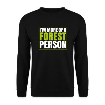 Forestier Forestier Forestier Travailleurs forestiers Forêt - Sweat-shirt Unisexe - noir - Devant - Alina (178cm) & Michal (187cm)