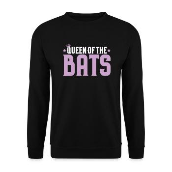Fledermaus Fledermäuse Bat Bats Fledertier - Unisex Pullover - Schwarz - Vorne - Alina (178cm) & Michal (187cm)