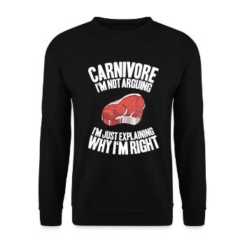Carnivore Diät Carnivore Ernährung Carnivore Diet - Unisex Sweatshirt - black - Front - Alina (178cm) & Michal (187cm)