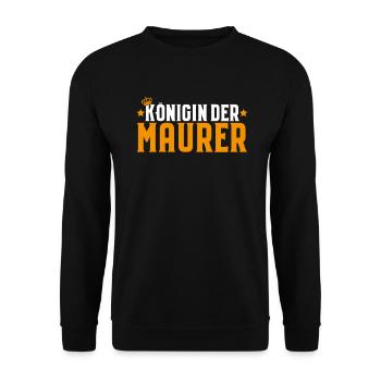 Maurer Maurermeister Mauerwerk Bricklayer Mason - Unisex Pullover - Schwarz - Vorne - Alina (178cm) & Michal (187cm)