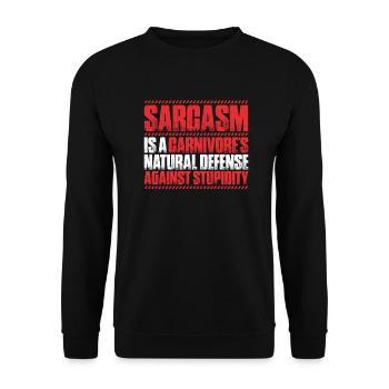 Carnivore Diät Carnivore Ernährung Carnivore Diet - Unisex Sweatshirt - black - Front - Alina (178cm) & Michal (187cm)