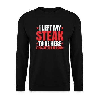 Carnivore Diät Carnivore Ernährung Carnivore Diet - Unisex Sweatshirt - black - Front - Alina (178cm) & Michal (187cm)