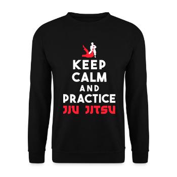 Brazilian Jiu Jitsu MMA Bjj Hugger - Unisex Pullover - Schwarz - Vorne - Alina (178cm) & Michal (187cm)