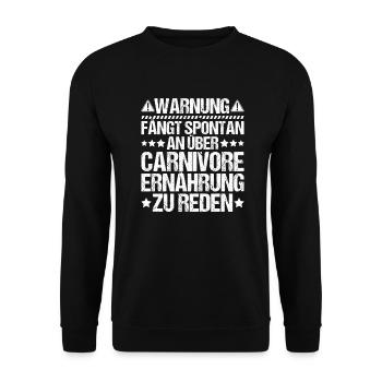 Carnivore Diät Carnivore Ernährung Carnivore Diet - Unisex Sweatshirt - black - Front - Alina (178cm) & Michal (187cm)