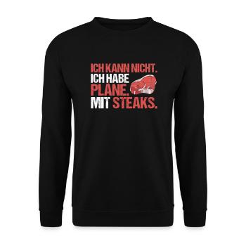 Carnivore Diät Carnivore Ernährung Carnivore Diet - Unisex Sweatshirt - black - Front - Alina (178cm) & Michal (187cm)