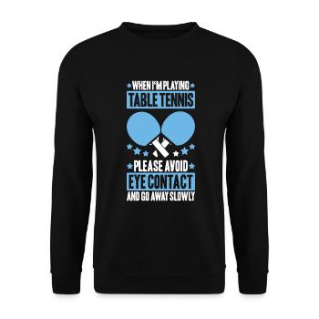 Tischtennis Ping Pong Pingpong Table Tennis - Unisex Sweatshirt - black - Front - Alina (178cm) & Michal (187cm)