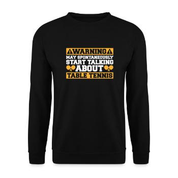 Tischtennis Ping Pong Pingpong Table Tennis - Unisex Sweatshirt - black - Front - Alina (178cm) & Michal (187cm)
