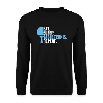 Tischtennis Ping Pong Pingpong Table Tennis - Unisex Sweatshirt - black - Front - Alina (178cm) & Michal (187cm)