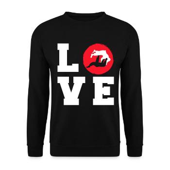Brazilian Jiu Jitsu MMA Bjj Hugger - Unisex Pullover - Schwarz - Vorne - Alina (178cm) & Michal (187cm)