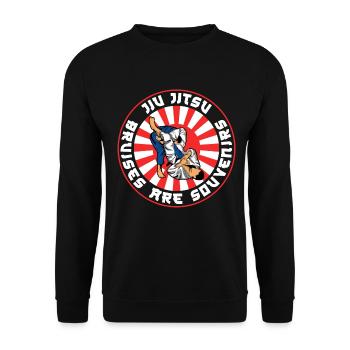 Brazilian Jiu Jitsu MMA Bjj Hugger - Unisex Pullover - Schwarz - Vorne - Alina (178cm) & Michal (187cm)