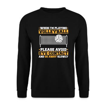 Volleyball Volleyball Player Volleyball Player Volley - Unisex Sweatshirt - black - Front - Alina (178cm) & Michal (187cm)