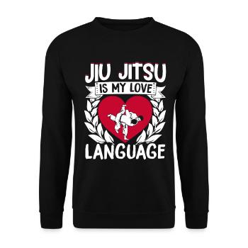 Brazilian Jiu Jitsu MMA Bjj Hugger - Unisex Pullover - Schwarz - Vorne - Alina (178cm) & Michal (187cm)