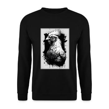 Chickens Whisperer Farm Farmer Chicken coop Chicken - Unisex Sweatshirt - black - Front - Alina (178cm) & Michal (187cm)