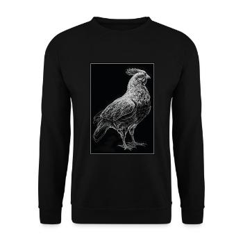 Chickens Whisperer Farm Farmer Chicken coop Chicken - Unisex Sweatshirt - black - Front - Alina (178cm) & Michal (187cm)