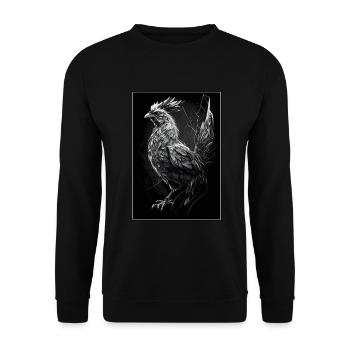 Chickens Whisperer Farm Farmer Chicken coop Chicken - Unisex Sweatshirt - black - Front - Alina (178cm) & Michal (187cm)