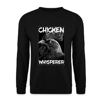 Chickens Whisperer Farm Farmer Chicken coop Chicken - Unisex Sweatshirt - black - Front - Alina (178cm) & Michal (187cm)