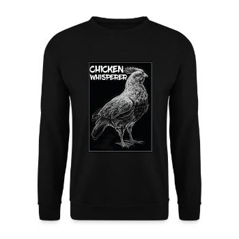 Chickens Whisperer Farm Farmer Chicken coop Chicken - Unisex Sweatshirt - black - Front - Alina (178cm) & Michal (187cm)