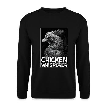 Chickens Whisperer Farm Farmer Chicken coop Chicken - Unisex Sweatshirt - black - Front - Alina (178cm) & Michal (187cm)