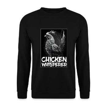 Chickens Whisperer Farm Farmer Chicken coop Chicken - Unisex Sweatshirt - black - Front - Alina (178cm) & Michal (187cm)