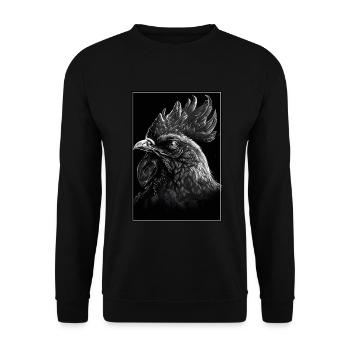 Chickens Whisperer Farm Farmer Chicken coop Chicken - Unisex Sweatshirt - black - Front - Alina (178cm) & Michal (187cm)