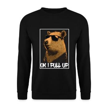 Capybara Capybara Cochon d’Inde Mèmes rongeurs - Sweat-shirt Unisexe - noir - Devant - Alina (178cm) & Michal (187cm)