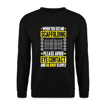 Échafaudage Échafaudage Échafaudage - Sweat-shirt Unisexe - noir - Devant - Alina (178cm) & Michal (187cm)