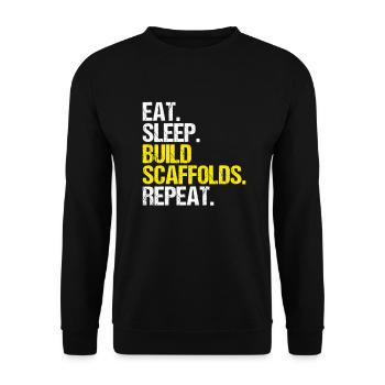 Scaffolding Scaffolding Scaffolder - Unisex Sweatshirt - black - Front - Alina (178cm) & Michal (187cm)
