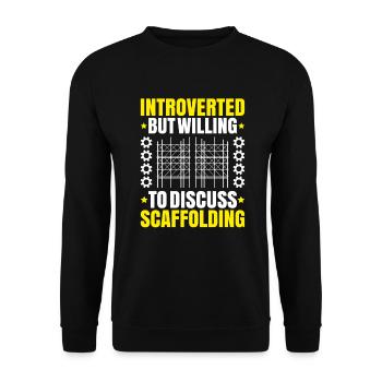 Scaffolding Scaffolding Scaffolder - Unisex Sweatshirt - black - Front - Alina (178cm) & Michal (187cm)