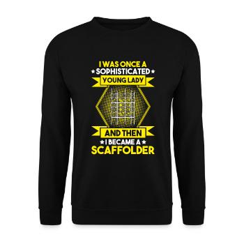 Échafaudage Échafaudage Échafaudage - Sweat-shirt Unisexe - noir - Devant - Alina (178cm) & Michal (187cm)