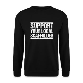 Échafaudage Échafaudage Échafaudage - Sweat-shirt Unisexe - noir - Devant - Alina (178cm) & Michal (187cm)