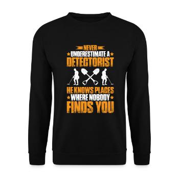 Détecteur Sondler Détecteur de métaux - Sweat-shirt Unisexe - noir - Devant - Alina (178cm) & Michal (187cm)