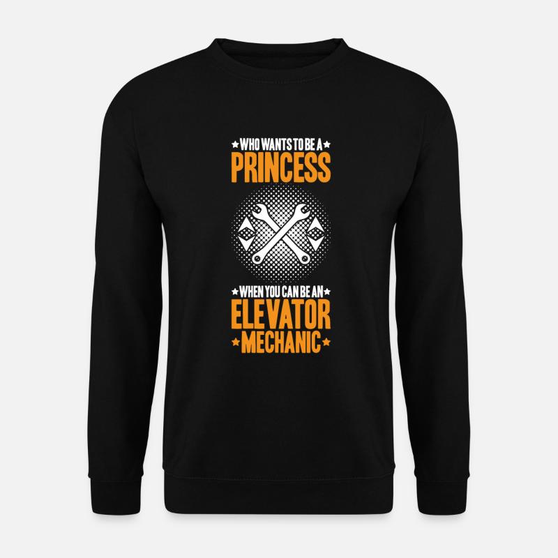 Monteur d’ascenseur Mécanicien d’ascenseur Mécanicien d’ascenseur - Sweat-shirt Unisexe - noir