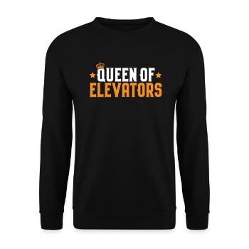 Elevator Fitter Elevator Mechanic Elevator Mechanic - Unisex Sweatshirt - black - Front - Alina (178cm) & Michal (187cm)