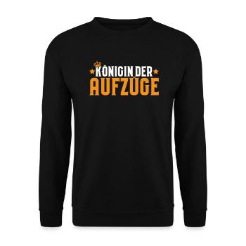 Aufzugsmonteur Aufzugsmechaniker Elevator Mechanic - Unisex Pullover - Schwarz - Vorne - Alina (178cm) & Michal (187cm)