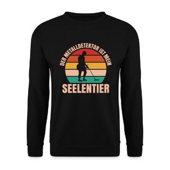 Sondengänger Sondler Metalldetektor Detectorist - Unisex Pullover - Schwarz - Vorne - Alina (178cm) & Michal (187cm)