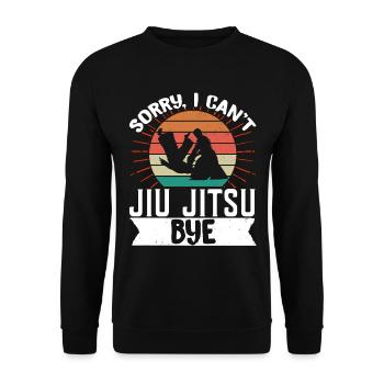 Brazilian Jiu Jitsu MMA Bjj Hugger - Unisex Pullover - Schwarz - Vorne - Alina (178cm) & Michal (187cm)