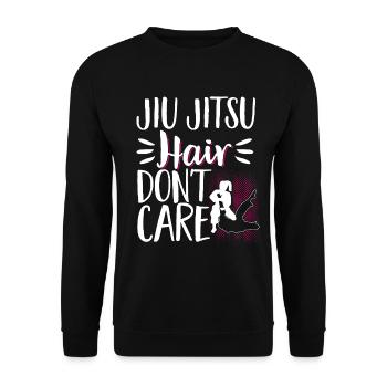 Brazilian Jiu Jitsu MMA Bjj Hugger - Unisex Pullover - Schwarz - Vorne - Alina (178cm) & Michal (187cm)